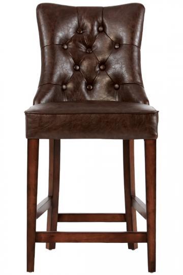 Customized Bar Furniture Brown Leather Tufted Bar Chair Bar Stool (HD511)