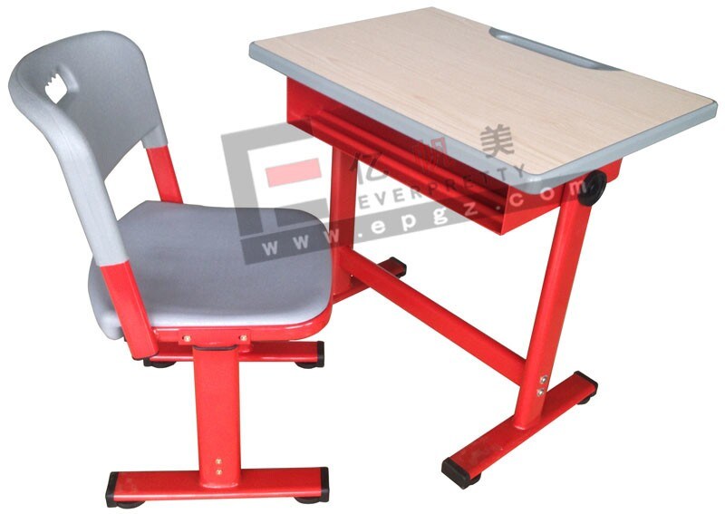 Classroom Furniture Single Fixed Desk and Chair for Student