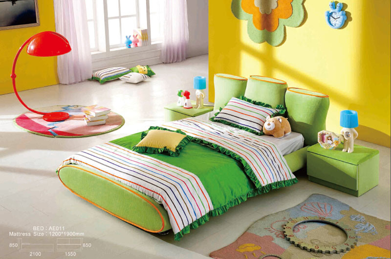 The Most Popular Fabric Modern Cute Children Bed (HC011)