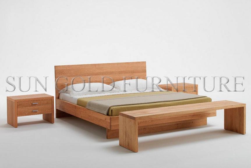 Solid Wooden Bed in Bedroom Furniture (SZ-BF138)