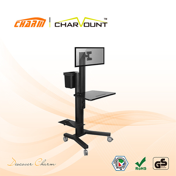 High Quality Height Adjustable PC Mobile Cart (CT-FTVS-T301)
