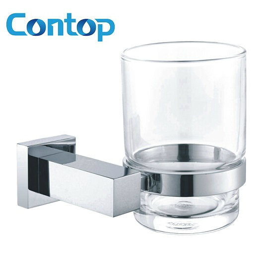 Bathroom Accessories Single Tumbler Holder with Glass Cup
