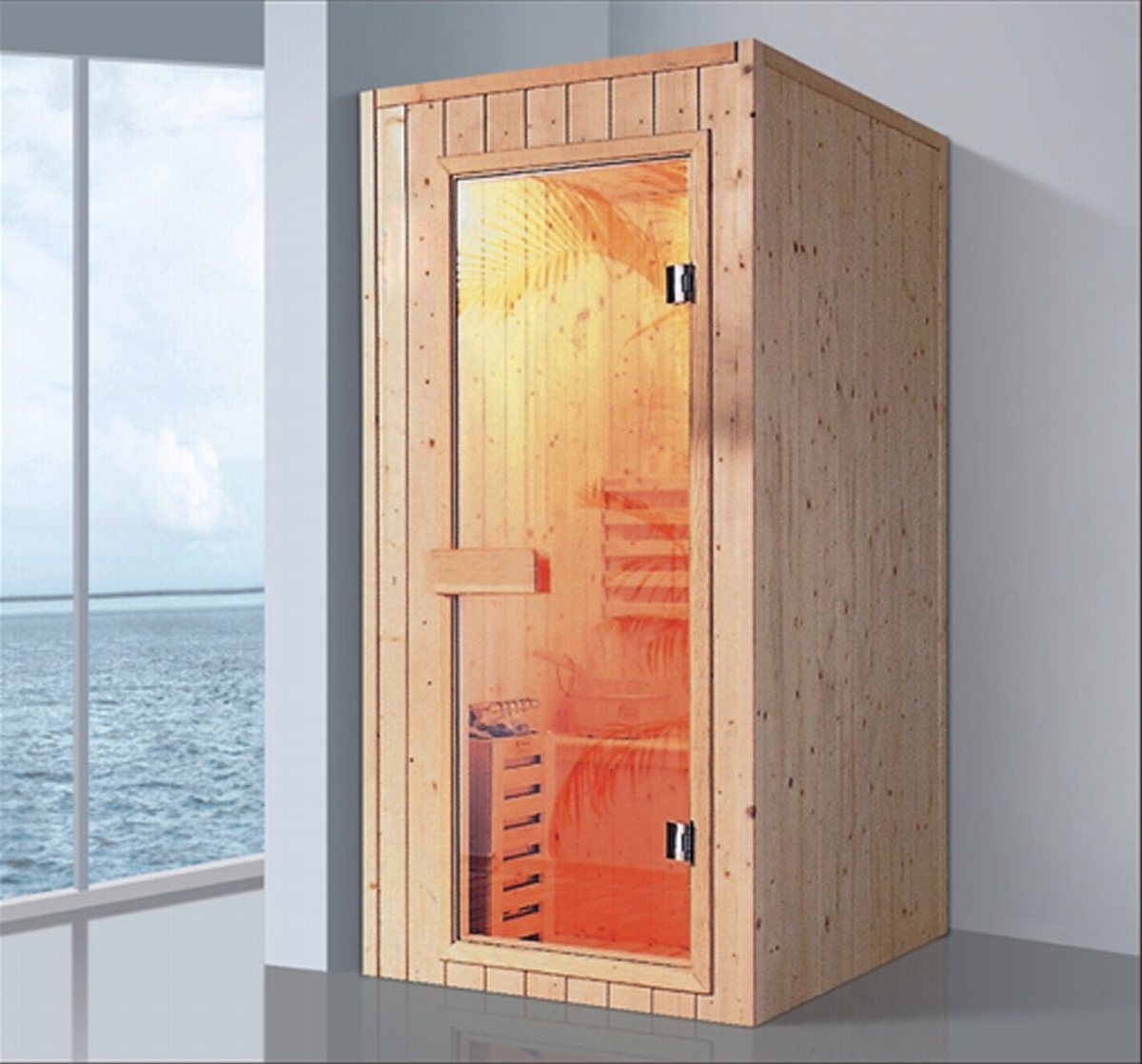 900mm Solid Wood Sauna for Single Person (AT-8631)