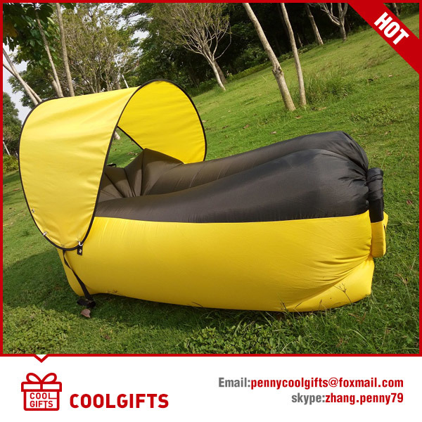2016 Newest Inflatable Lazy Sofa Air Sleeping Bed with Sunshade