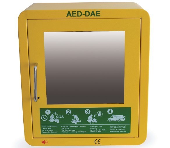 Meditech Aed / Defibrillator Wall Cabinet Metal and Plastic Glass Material Mdc-W3
