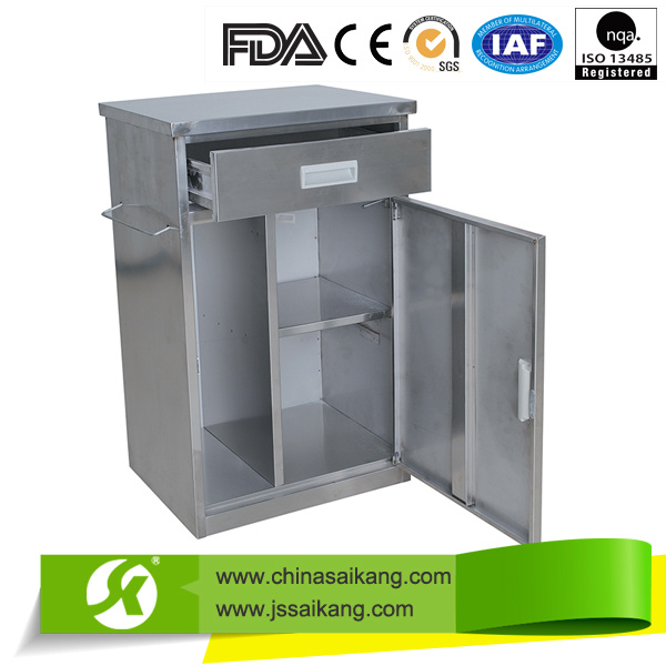 Saikang Stainless Steel Hospital Bedside Cabinet (CE/FDA/ISO)