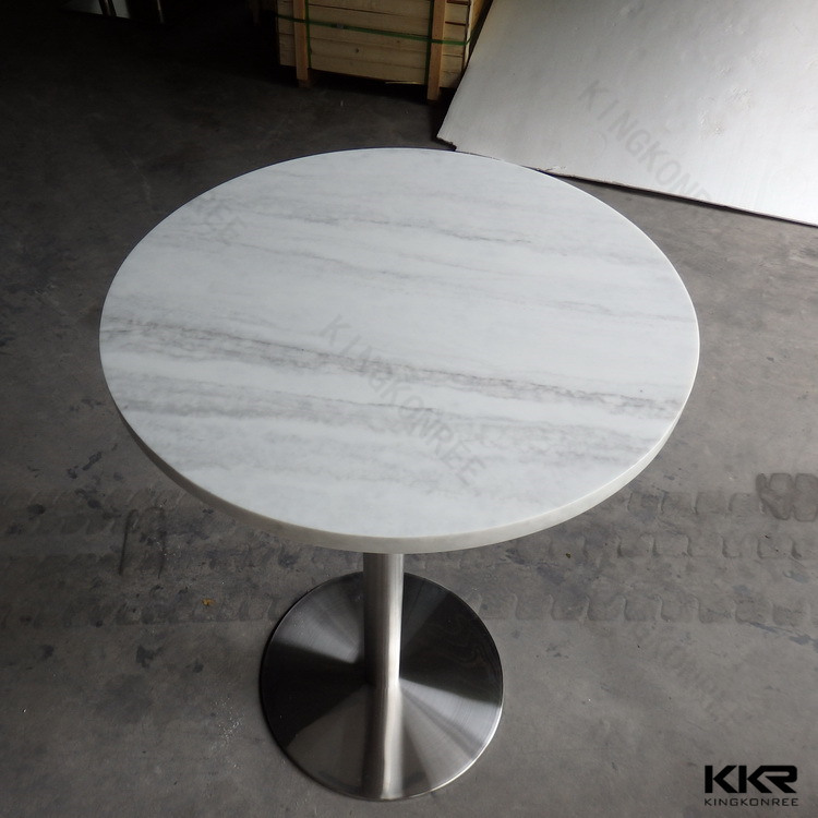 Kkr Modern Round Coffee Table, Solid Surface Dining Table (180228)