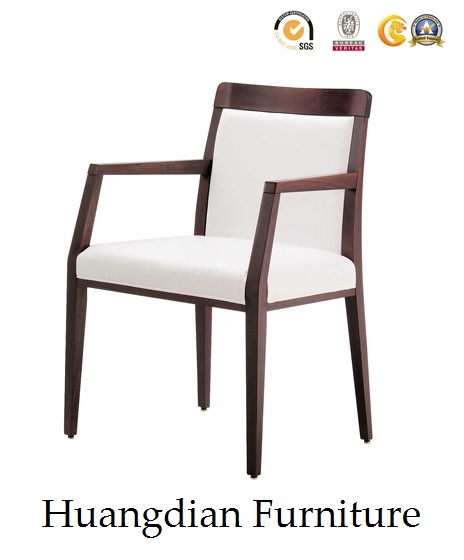 White Leather Upholstery Dining Chair for Restaurant or Cafe Shop (HD067)