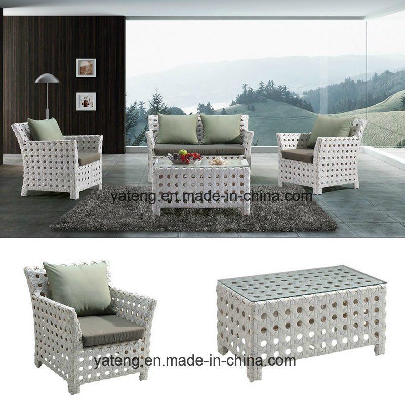 Top Quality Selling Aluminum Woven Outdoor Garden Furniture Sofa Set (YT616)