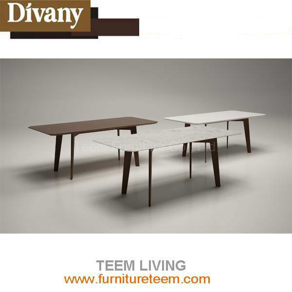 Latest Designs Modern Luxury White Wooden Dining Table