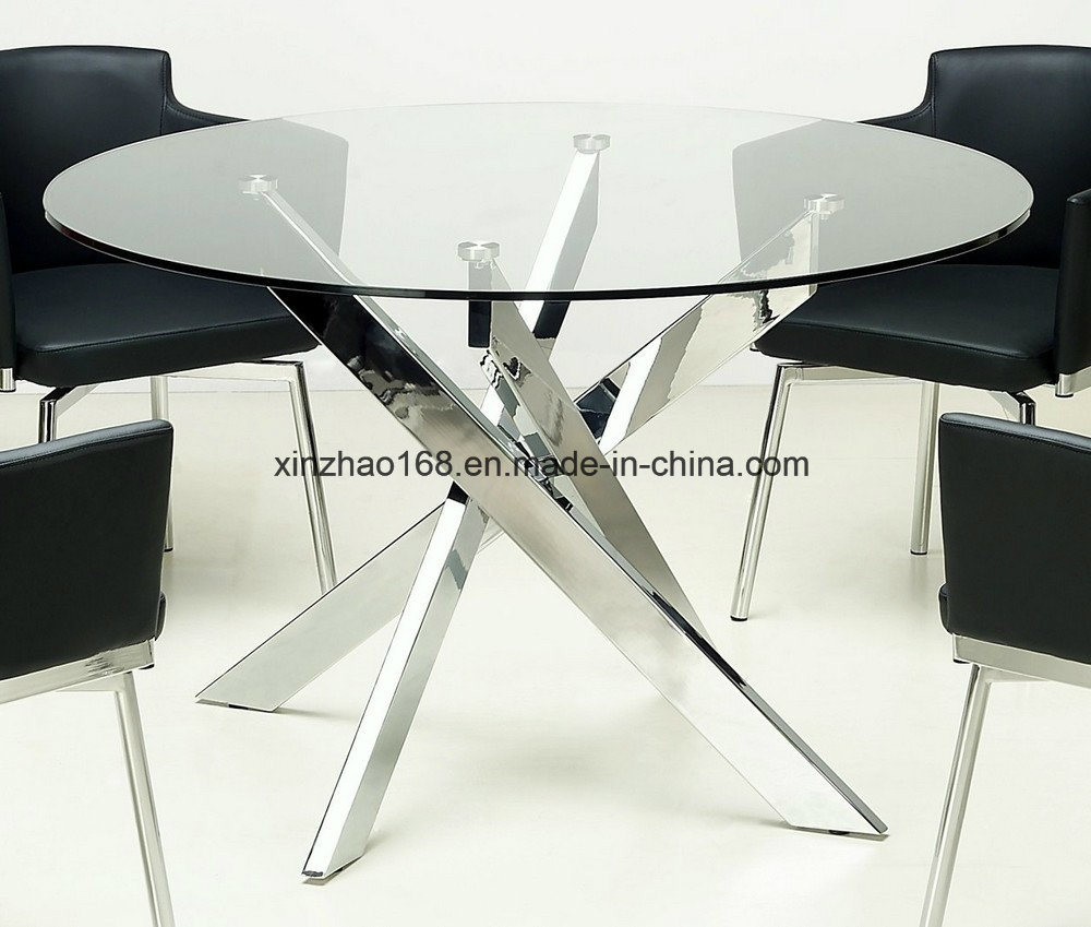 Xz-331 Sample 8mm Tempering Glass Dining Table