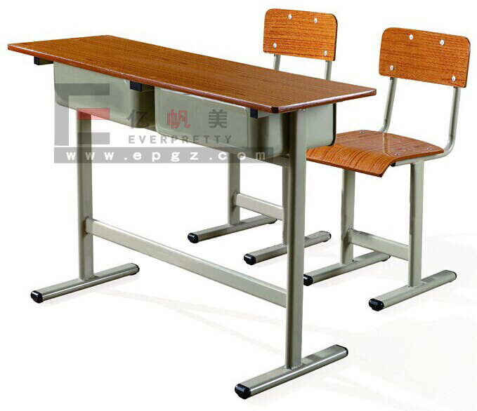 Economic Student Double Tables and Chairs College Furniture