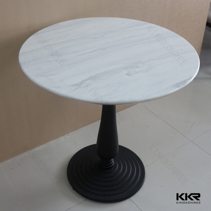 Round Fast Food Artificial Stone Table for Kfc