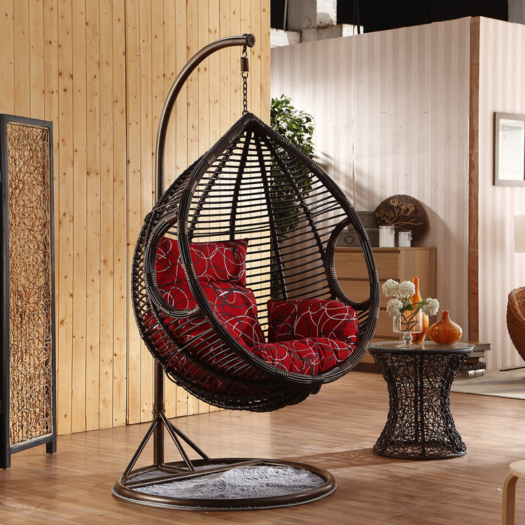 Factory Outdoor Swing, Rattan Furniture, Indoor Egg Hanging Chair (D017B)
