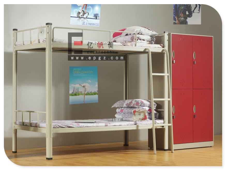 New Design School Furniture Student Bunk Bed with Wardrobe
