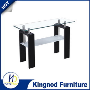 2 Layer Wooden MDF Glass TV Stand