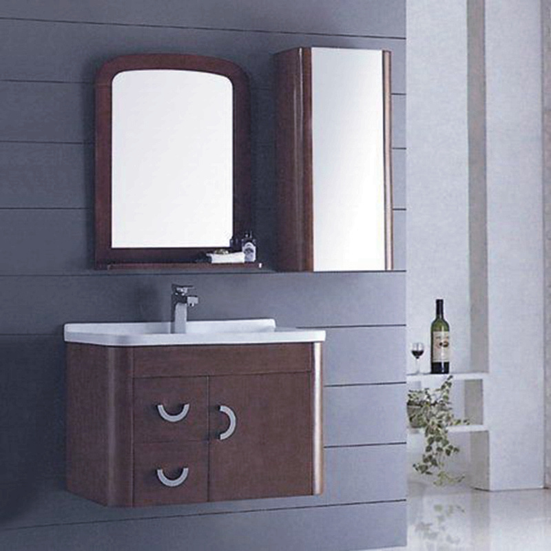 Modern Hotel Bathroom Solid Wood Bathroom Cabinet (ADS-652)