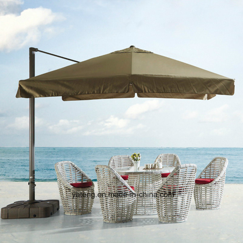 New Outdoor Garden Aluminum+PE-Rattan Furniture Dining Set by Chair&Table as 6-8person Seat (YT623-1)