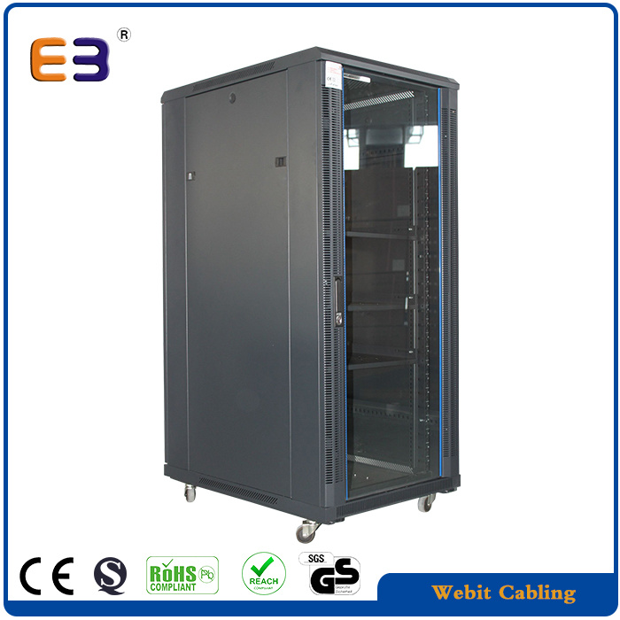 Vertical Standing Networkswitch Cabinet with Glass Door