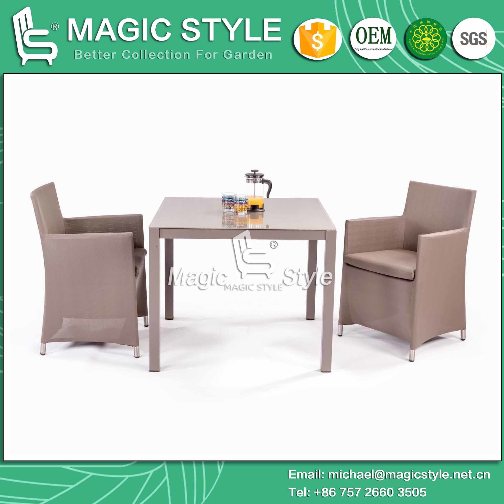 Enjoy Coffee Set New Design Sling Chair Textile Chair Dining Chair Dining Table (MAGIC STYLE)