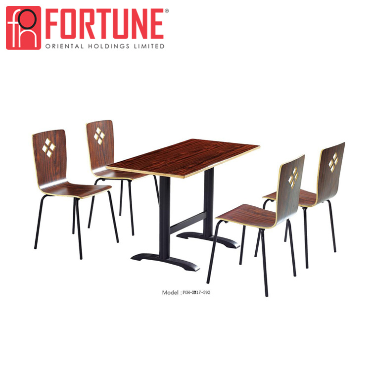 Top-Quality Modern HPL Material Cafe Chairs and Tables with Stainless Steel Legs (FOH-BC20)