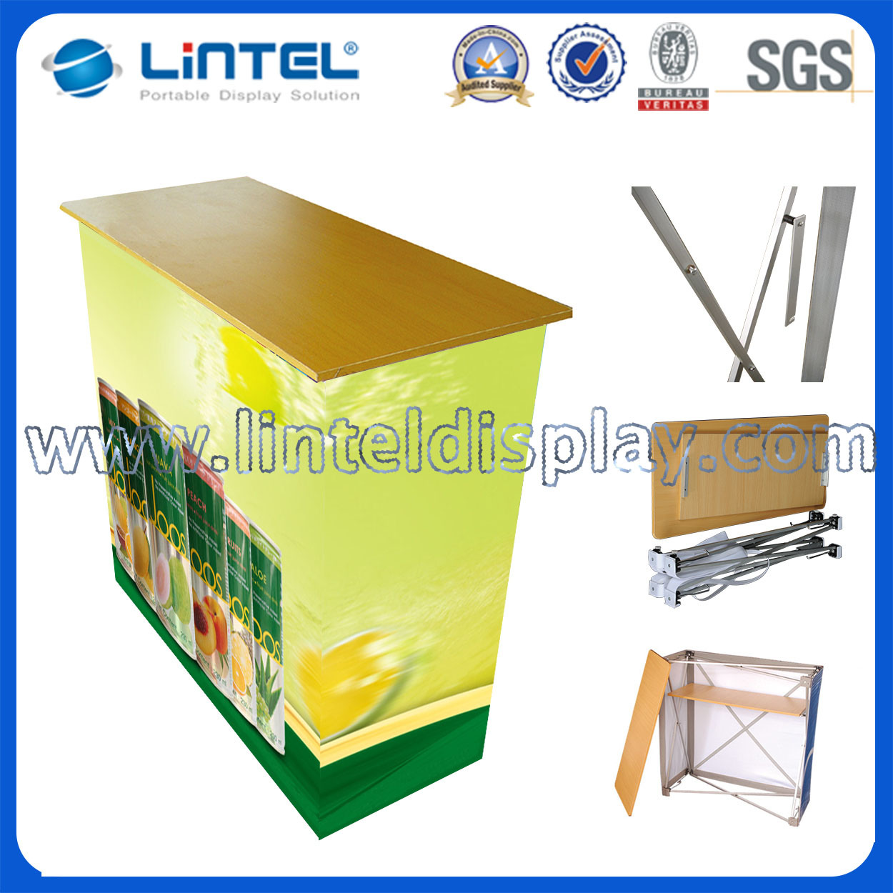 Aluminum Portable Promotional Table Advertising Pop up Counter (LT-09B)