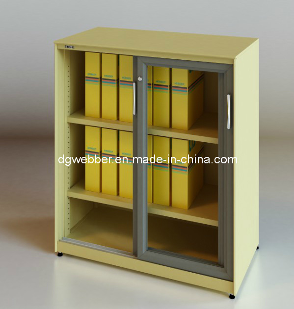 Glass Sliding Door File Cabinet (SV-SLG1046)