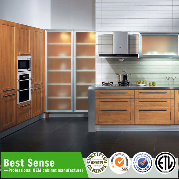 MDF/PVC Modern Kitchen Cabinets for Side Storage with Drawers