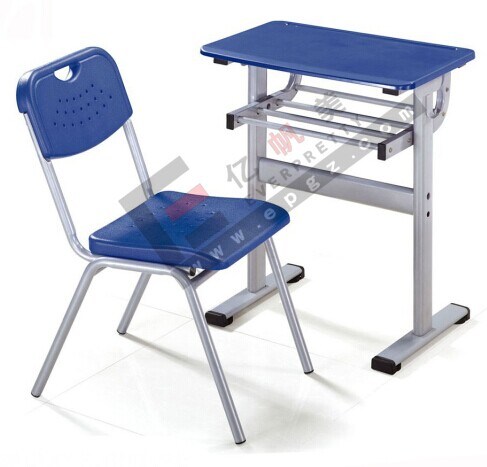 High Quality Single Layer and Double Column School Desk and Chair with Plastic Edge