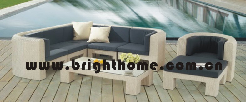 Sectional Sofa Hand Weaving Wicker Garden Sofa Set Outdoor Furniture