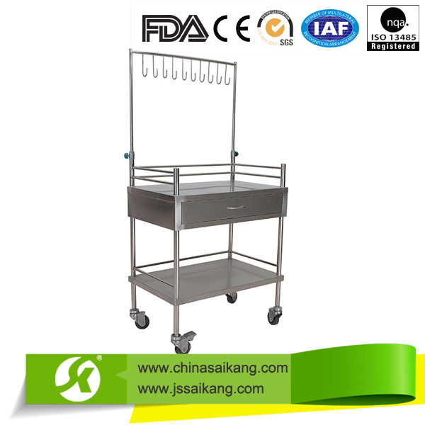 Hospital Furniture Beautiful Stainless Steel Medical Instrument Trolley