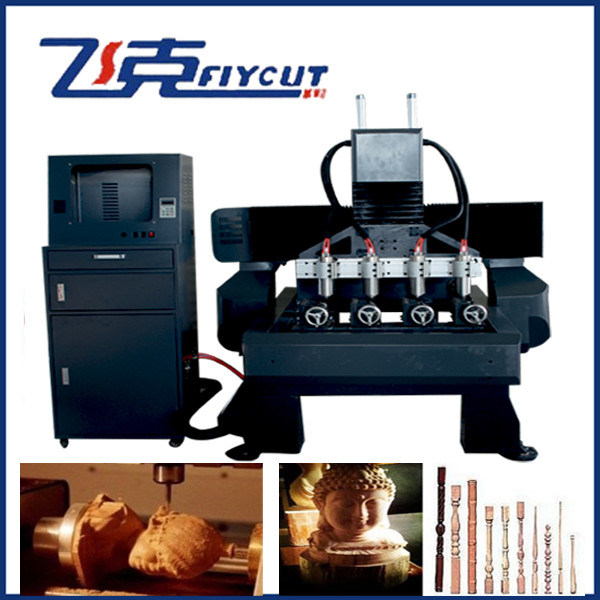 CNC Flat-Rotary Engraver Widely Used in 3D Woodworking Industry