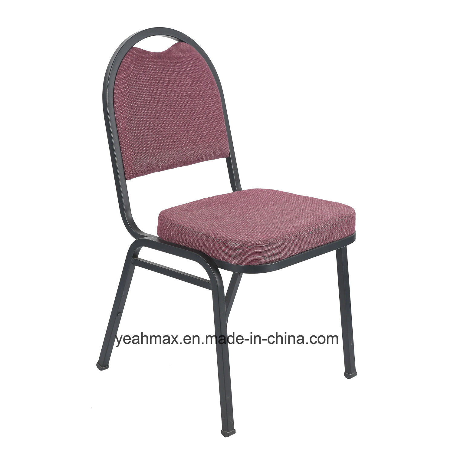 Red Fabric Upholstered Stacking Chair
