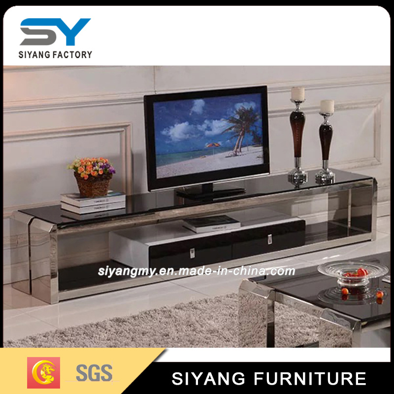 Chinese Furniture Television Set Glass TV Stand in Living Room