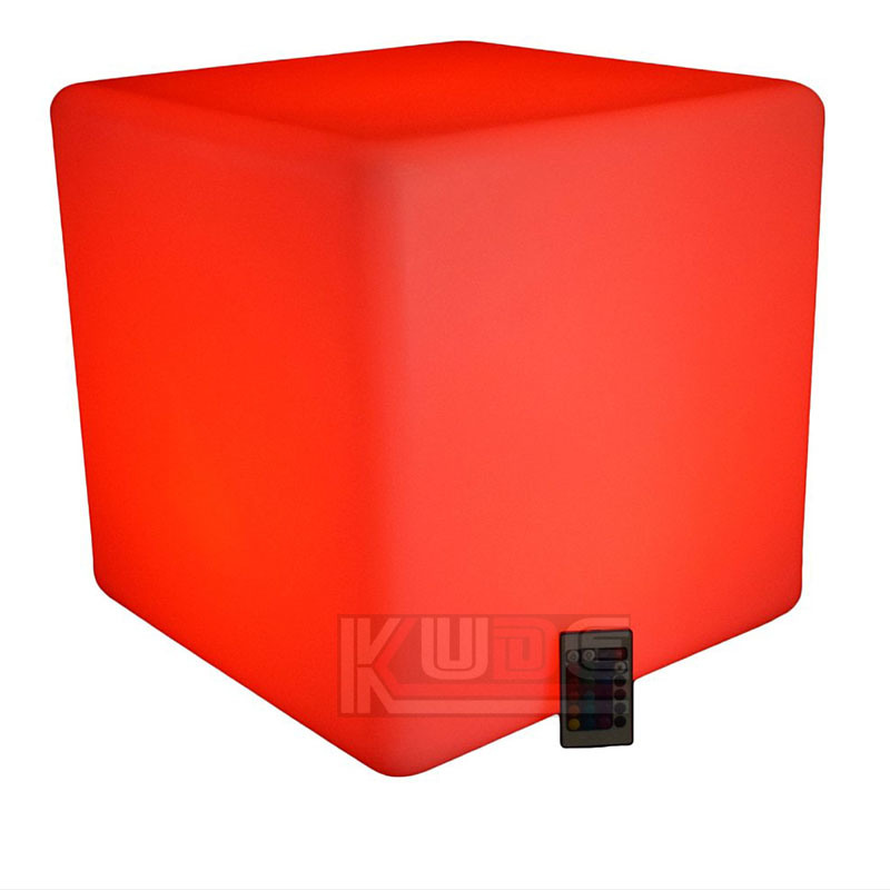 Multicolored and Outdoor Living LED Cube Tables Chair