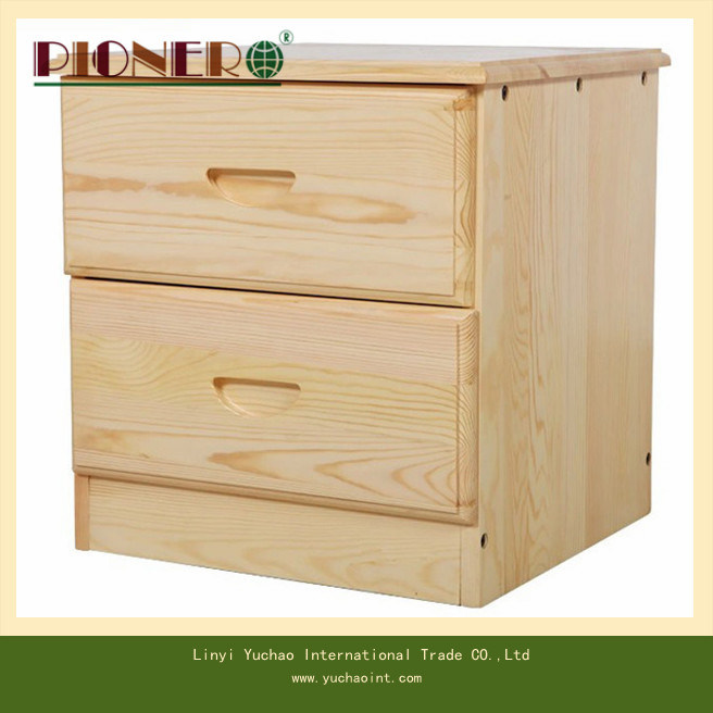 Wooden Cabinet with 2 Wicker Drawers with Lining