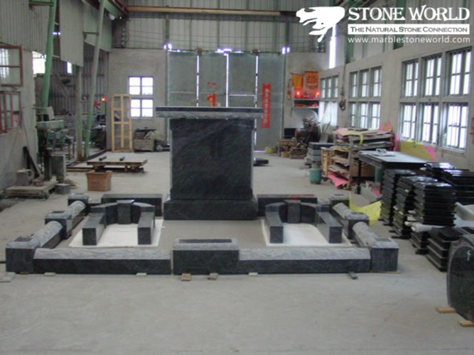 Granite Stone Monument / Tombstone with Custom Design - T31