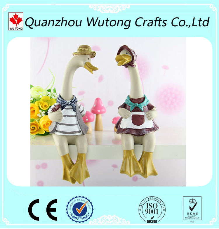 Wholesale Room Decoration Couple Resin Duck Figurines