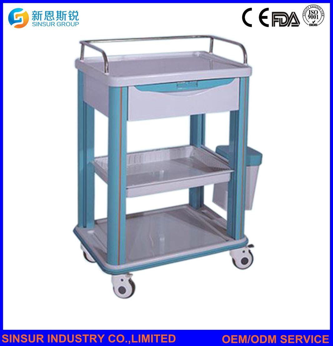 Hospital Furniture 3-Layer Multi-Function Medical Treatment Trolley
