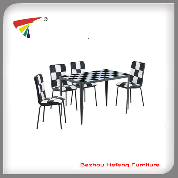 Black and White Glass Dining Room Furniture Sets (DT077)