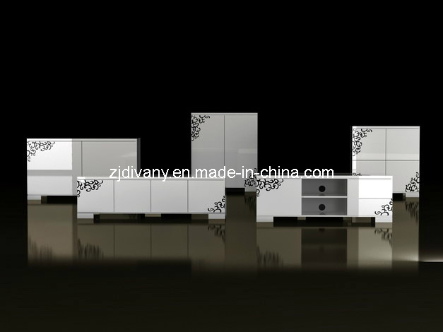 Post-Modern White Wooden Living Room Cabinet (SM-D03A & B & C & D & E)