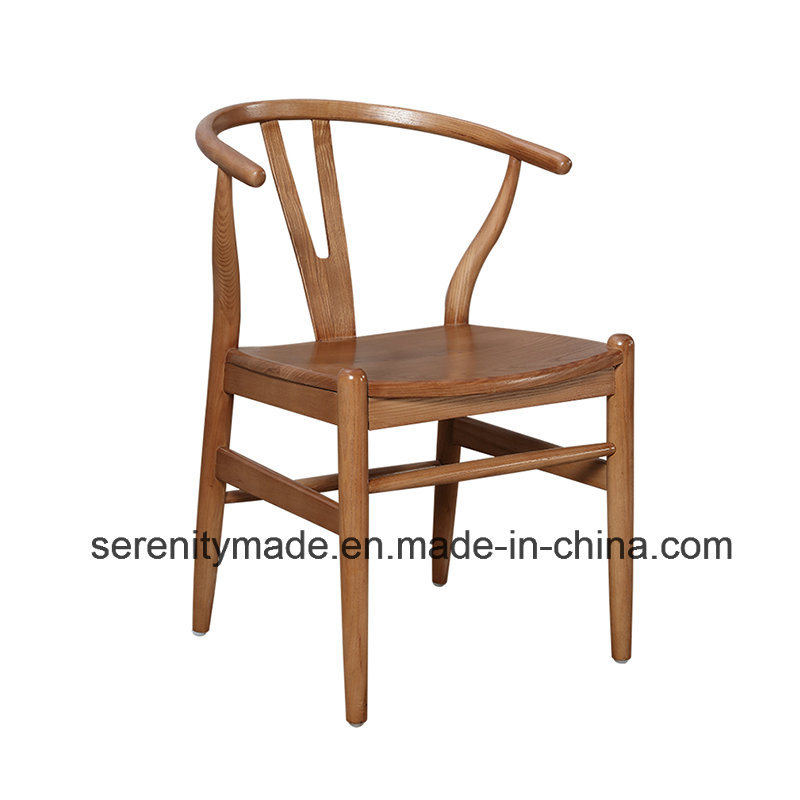 Antique Style Bend Solid Ash Wood Arm Chair for Dining Room