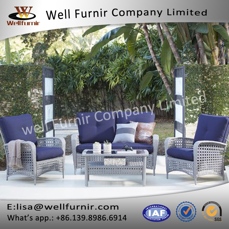 Well Furnir WF-17028 Wicker 4 Piece Sofa Seating Group