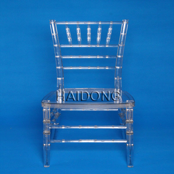 Clear Crystal Transparent Polycarbonate Resin Chiavari Chair Sillas Tiffany (HDCV-R01)