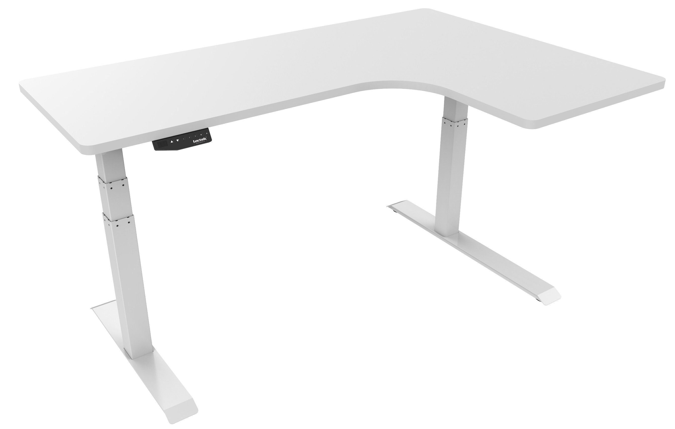 Loctek Et203dl New Ergonomic Electric Height Adjustable Standing Corner L Shape Desk Table