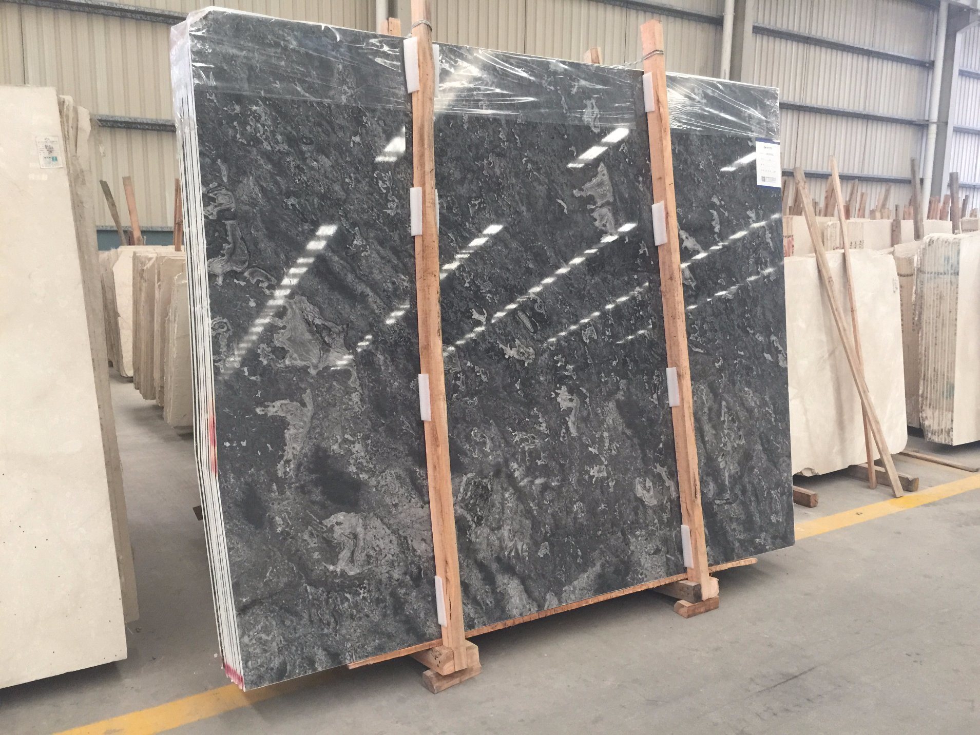 Polished Natural White / Black / Green / Grey Stone Marble for Floor Ocean Star
