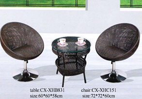 2016 Hot Sale Rattan Set, Rattan Table and Chair, Our Door Rattan Furniture