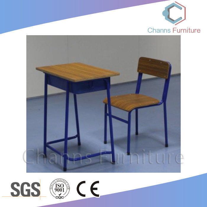 Modern Blue Combo Single Student Desk and Chair About School Furniture (CAS-SD1828)