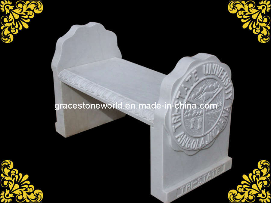 Hand Carved Natural Marble Garden Bench (GS-TB-033)