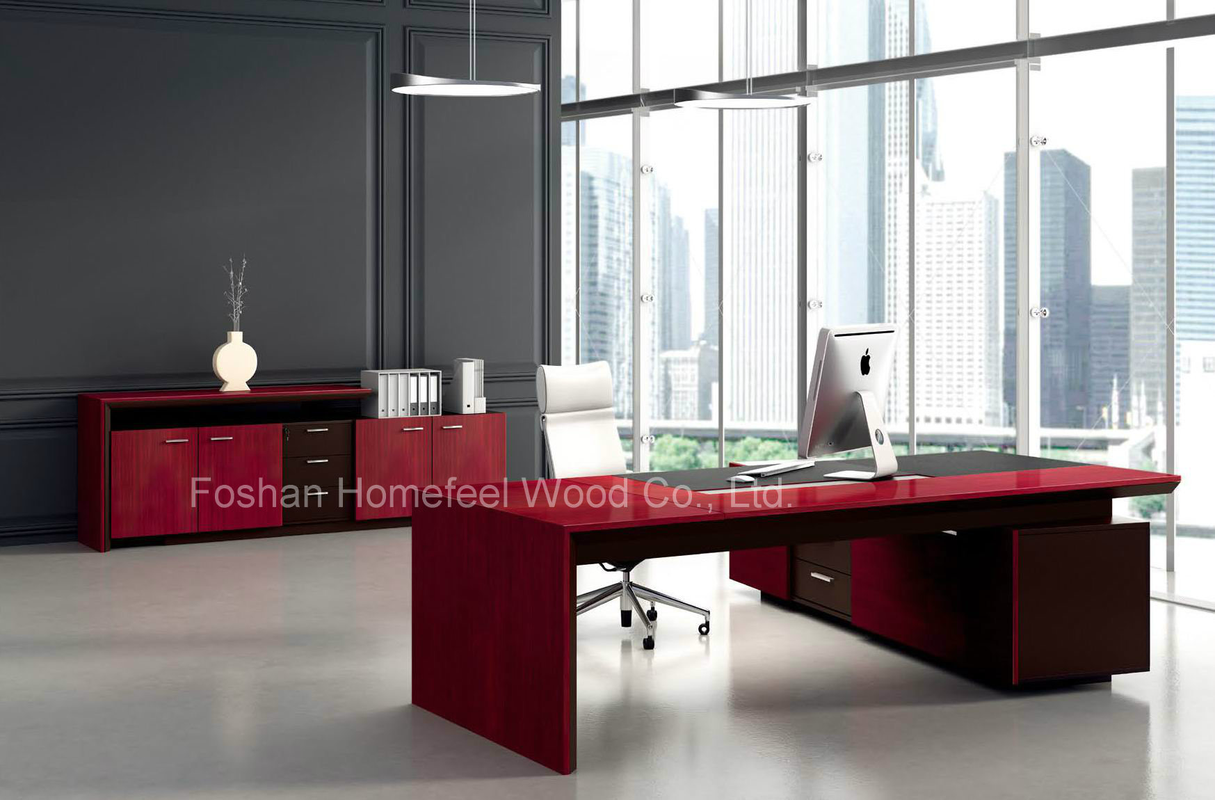 High-End Office Furniture L-Shaped Executive Table Wooden Director Table (HF-LTA140)